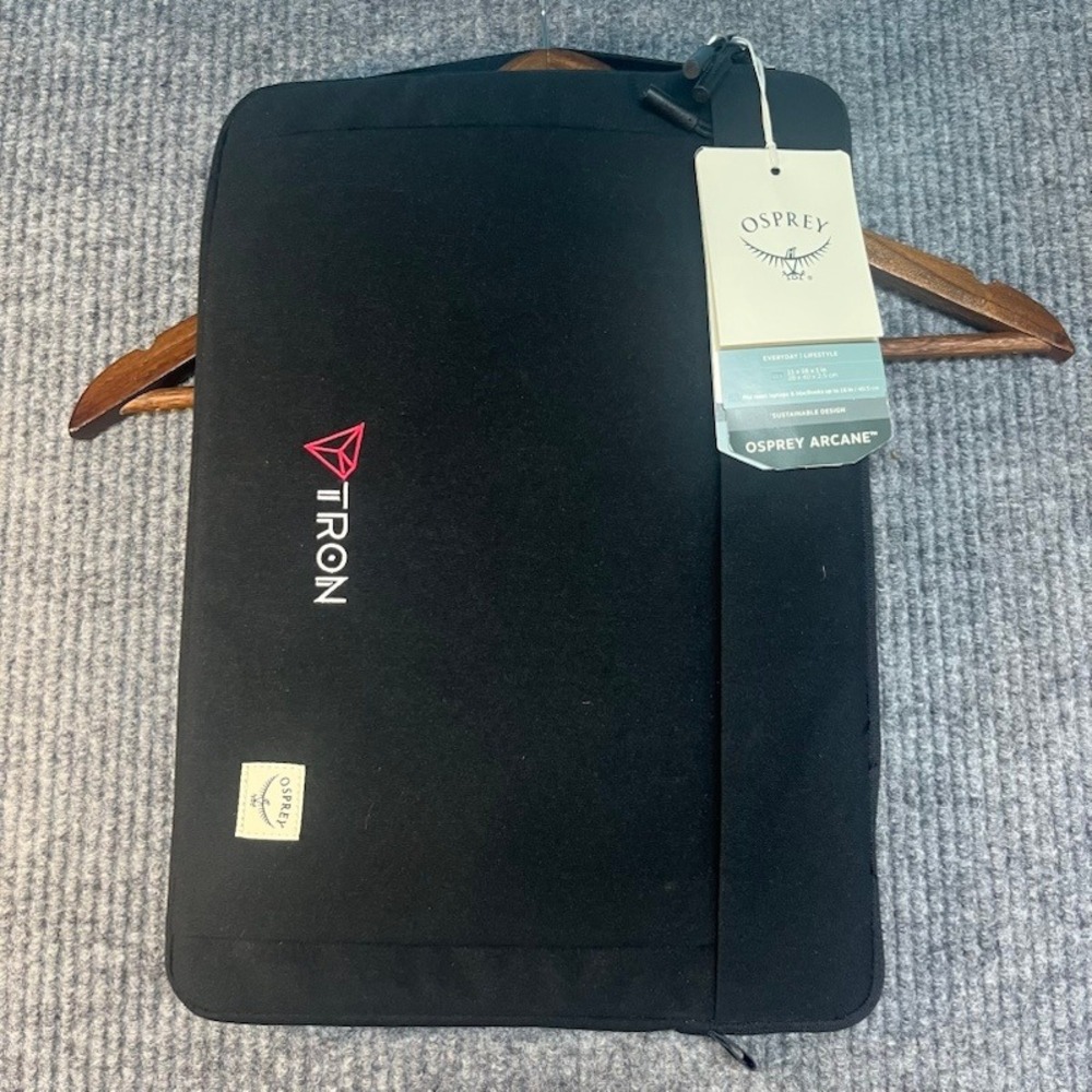 Osprey Arcane Laptop Sleeve 16 Black TRON Logo Sustainable Padded Case NEW